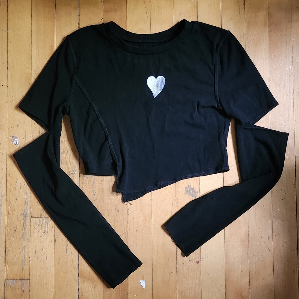 J.ING Black Cutout Croptop